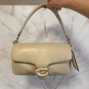 Off White Puff Leather Coach Pillow Tabby Purse☁️